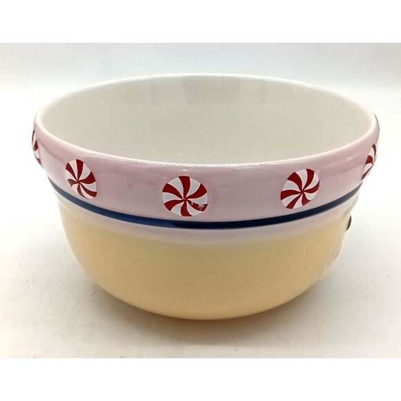 Master Class The Bake Shop Santa Peppermint Candy Holiday 8" Ceramic Mixing Bowl - Picture 4 of 6